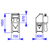 CABINE DE SABLAGE A DEPRESSION 700 x 600 mm