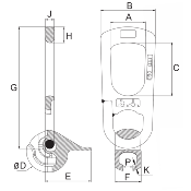 PAIRE DE MAIN DE LEVAGE CAVEAU